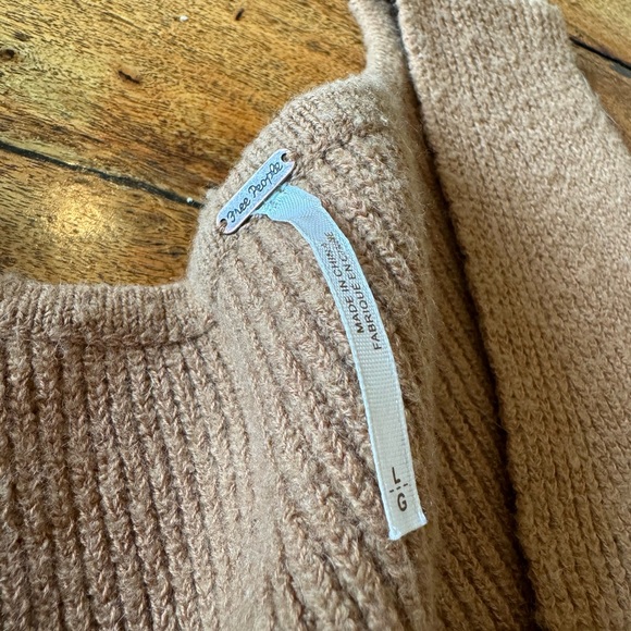 Free People Sweater Dress Oversized super soft tan brown neutrals - Picture 2 of 3